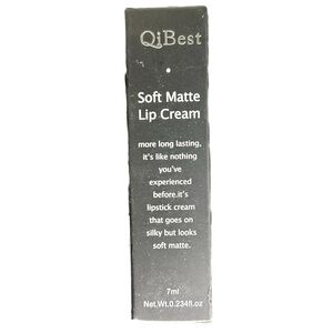 QiBest Soft Matte Lip Cream- Black